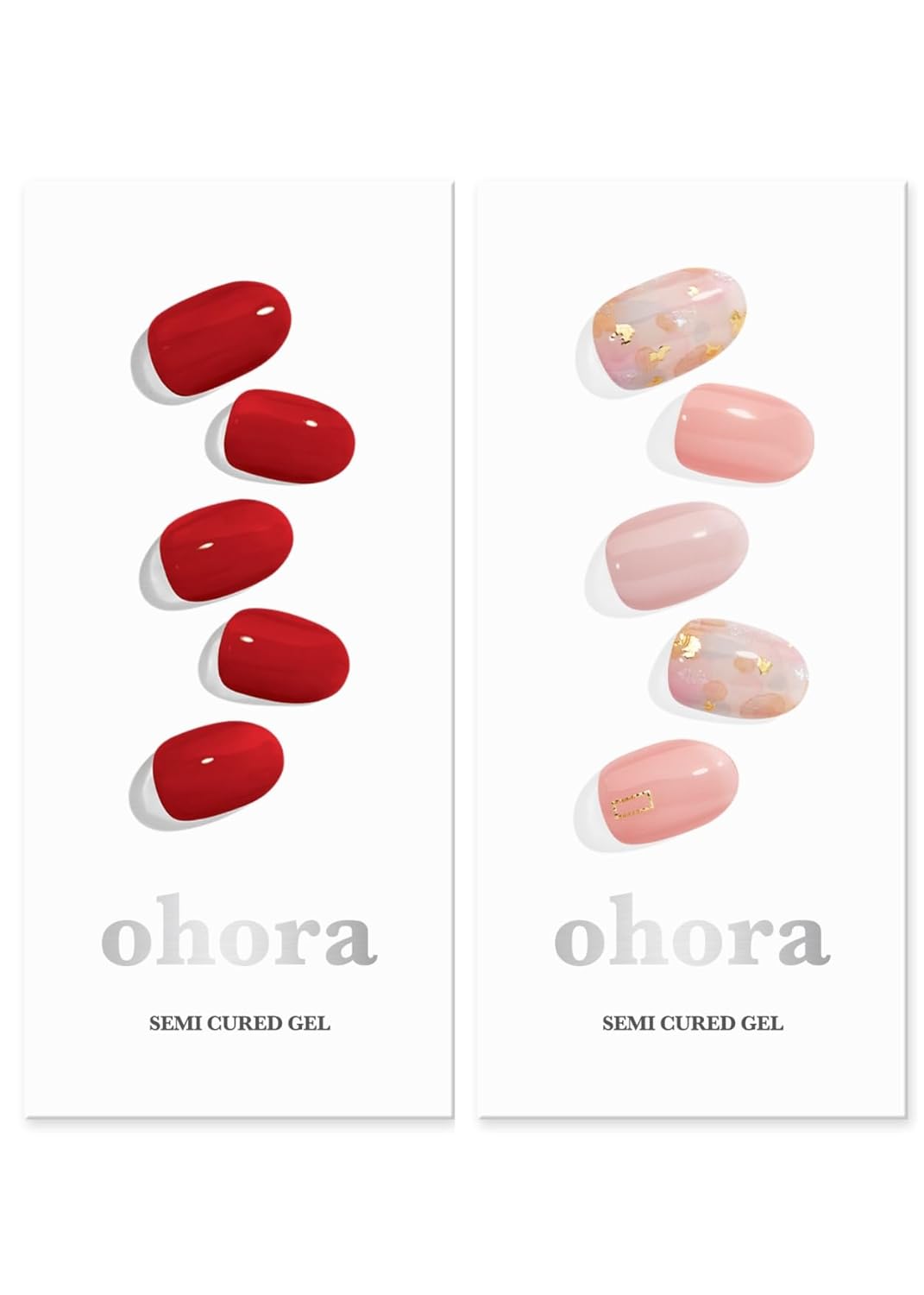 ohora Semi Cured Gel Nail Set of 2 (N Addict & N Lazy Sunday) - Professional Salon-Quality Nail Care