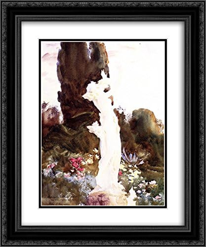 Garden Fantasy 20x24 Black Ornate Frame and Double Matted Museum Art Print by John Singer Sargent