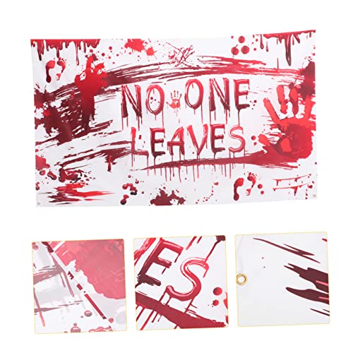 PartyKindom 2 Peças Banner De Halloween Cortina De Adereço Blm Cenário De Assustador Cortina Sangren