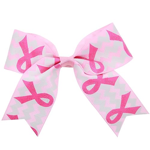 Miniatura 2 de Pinzas para el cabello con cinta de concientización rosa para el cáncer de mama, lazo para el cabello, cinta rosa BCA02 (B1-2 piezas)