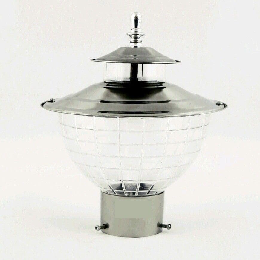 Post Light White Plastic | Fixed Mount Outdoor Garden Yard Roof Lighting Fixture | Durable Exterior Lamp for Driveway Pathway Entrance-image-34