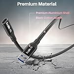 USB Male to USB C Female Cable 6 FT, Unidirectional USB 3.0 to Type-C Extension Cable, 5Gbps, 3A Fast Charging, Type-C Double-sided 5G, for Laptop, PC, Flash Disk, Power Bank, U Disk, Charger and More - Image 2