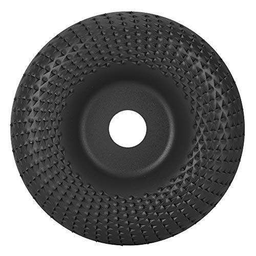 Grinding Wheel, Steel Woodworking Grinding Wheel Shaping Disc Power Tool Accessories for Efficient Wood Carving and Shaping, Angle Grinders (Black Curved Root Carving Plate E1-534)