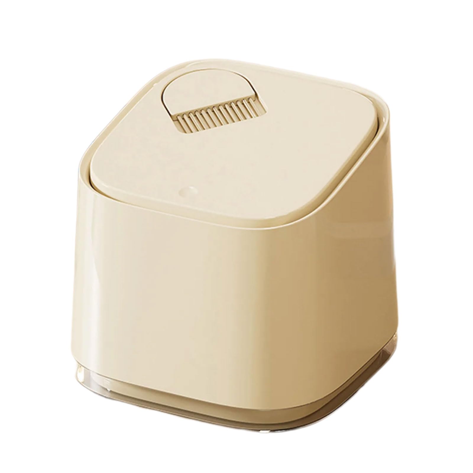 Tsophreniq Desk Trash Can with Press Lid Paper Basket for or Home Use Space Saving Waste Container