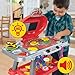 Play-Doh Sizzlin' Grill Playset with Lights & Sounds, 17 Accessories, BBQ Toys for Boys & Girls 3+, Play Food Arts & Crafts, Red
