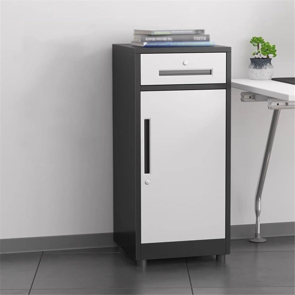 Armadietto per documenti in acciaio con cassetto di bloccaggio, multifunzione, per documenti legali/A4 sotto la scrivania, soluzione organizzativa (multicolore)