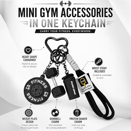 Storite Gym Fitness Keychain, Black - Image 8