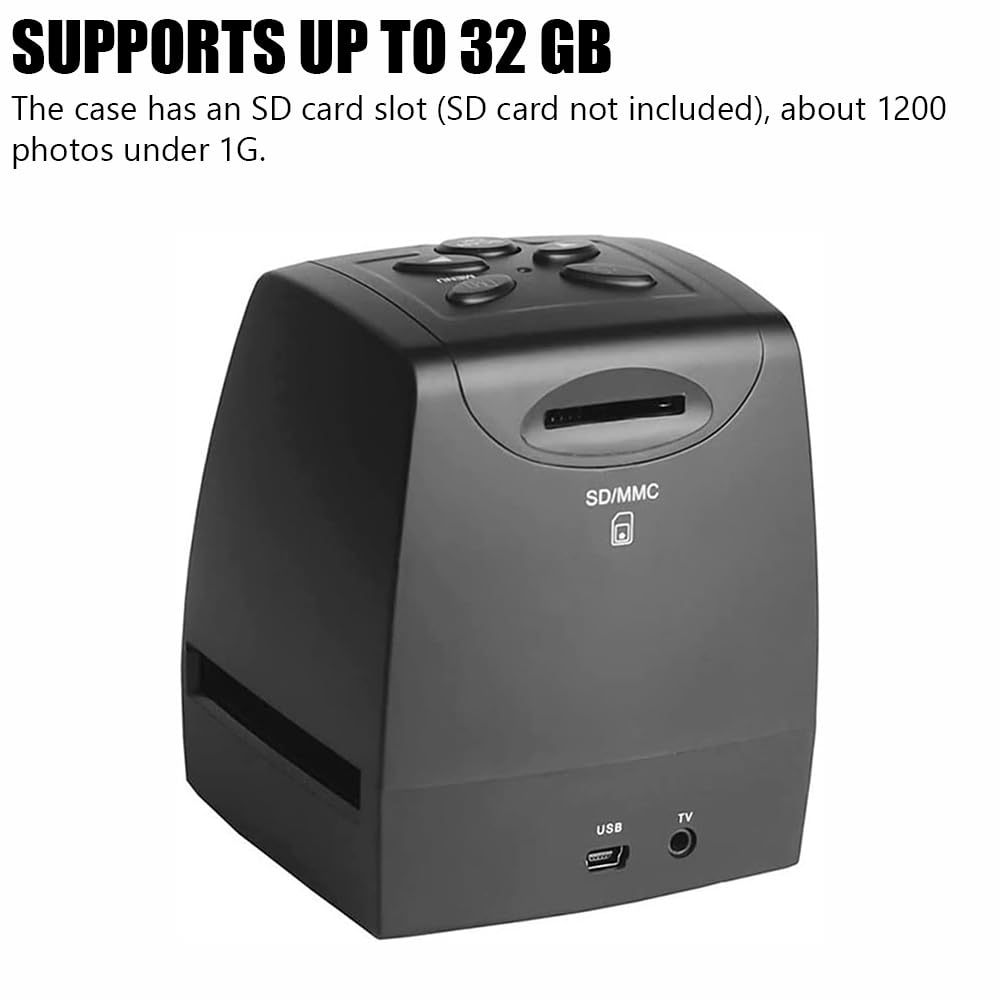 Scanner De Films 10MP, Mini Numérique De Diapositive De Scanner Numérique, Convertit 135 Film/Diapositive 35 Mm/Négatifs en Images JPEG, Scanner Numérique Négatif