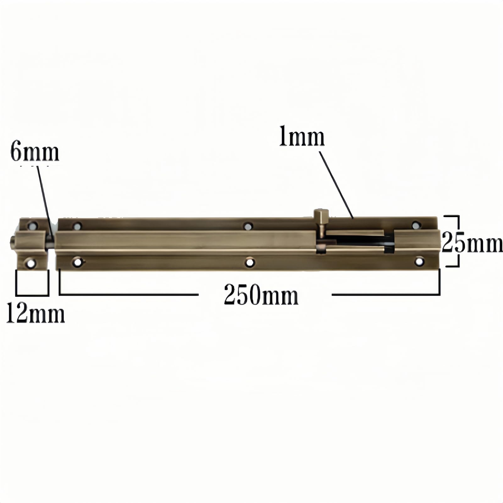 Boxonly Door Bolt 10 Inch Antique Pure Copper Bolts Barrel Slide Lock with Screws for Bathroom Toilet Gate and Shed Doors,Bronze Color - Image 4