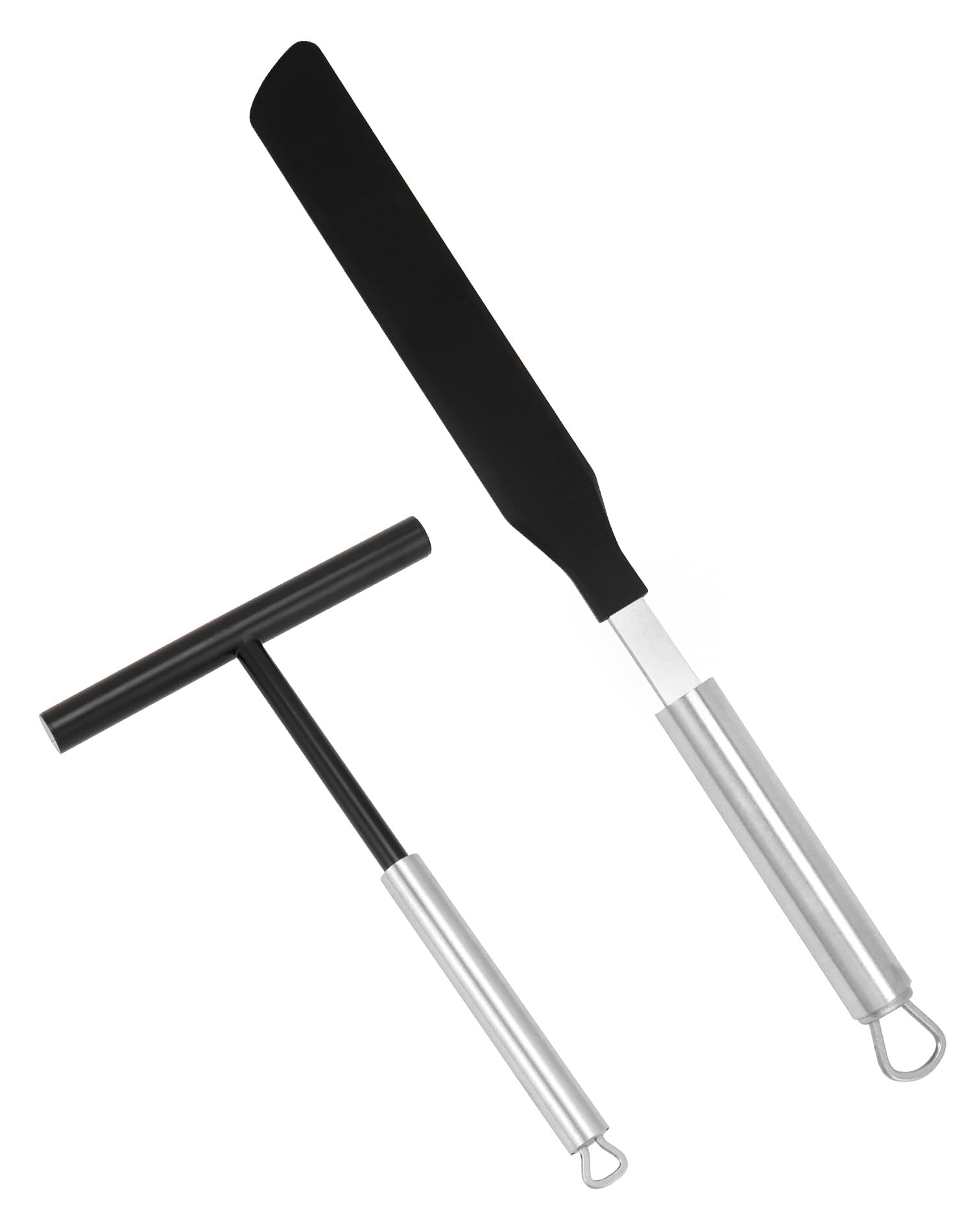 QWORK acciaio inossidabile 304 stendi crepes e spatola utensili da forno