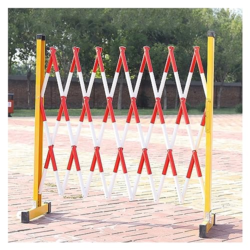 Barrera de tráfico móvil retráctil, barrera de metal plegable con ruedas, puerta de seguridad industrial expandible para un fácil acceso y control de multitudes