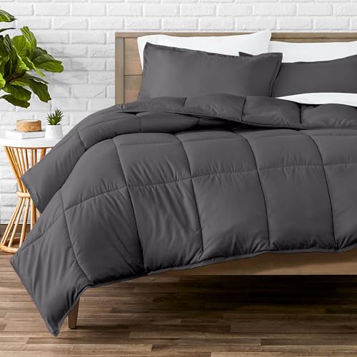 Image of Bare Home Comforter Set - Full Size - Ultra-Soft - Goose Down Alternative - Premium 1800 Series - All Season Warmth (Full, Forged Iron Grey)