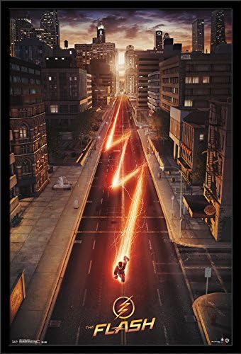 Trends International DC Comics TV - The Flash - Street One Sheet Wall Poster, 22.375" x 34", Black Framed Version