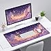 Cute Gaming Mouse Pad Desk Pad Kawaii Pink Purple Gold Clouds Mousepad XL Large Gaming Mouse Pad Laptop Keyboard Mat Desk Pad Office Home Decor for Women Girl 31.5