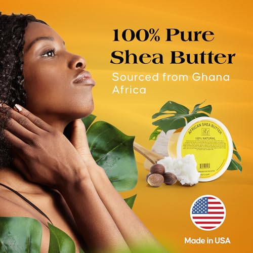 RA Cosmetic's 100% Natural Unrefined Yellow Shea Butter – Pure African Luxury for Skin & Hair - Sourced from Ghana - 16oz Jar - Image 5