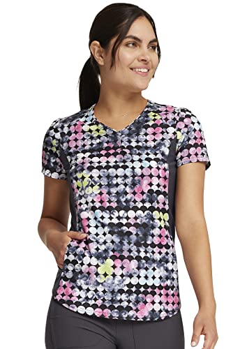 Cherokee iFlex Women Scrubs Top V-Neck Print...