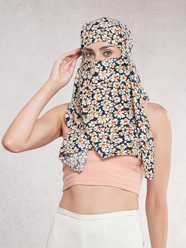 Image of Multipurpose Mask Cum Scarf for Women Cotton I Face Cover for Women I Sun Protection and Summer Wear Scarf