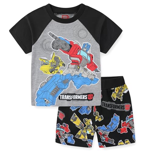 Transformers Optimus Prime Bumblebee Boys Short Sleeve T-Shirt and Shorts Set for Toddler to Big Kids