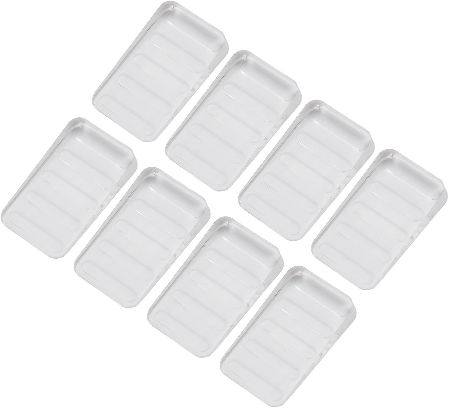 Transparent Furniture Leveling Pads – 8-Pack PU Shims Tables, Chairs, Beds & Doors | 30 x 50 x 10 mm Anti-Slip Wedge Gap Fillers | Non-Tilt Stabilizing Solution