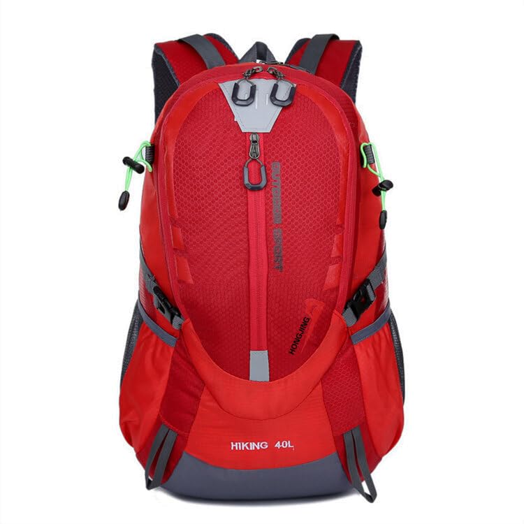 Sac à dos de randonnée 40L rouge idéal pour week-end en montagne
