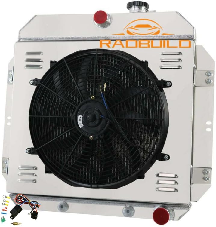 3 Row Aluminum Radiator For 1960-1962 Chevy C/K SERIES C10 C20 Pickup Truck 60 61 62 Radiator + Shroud + Fan + Relay