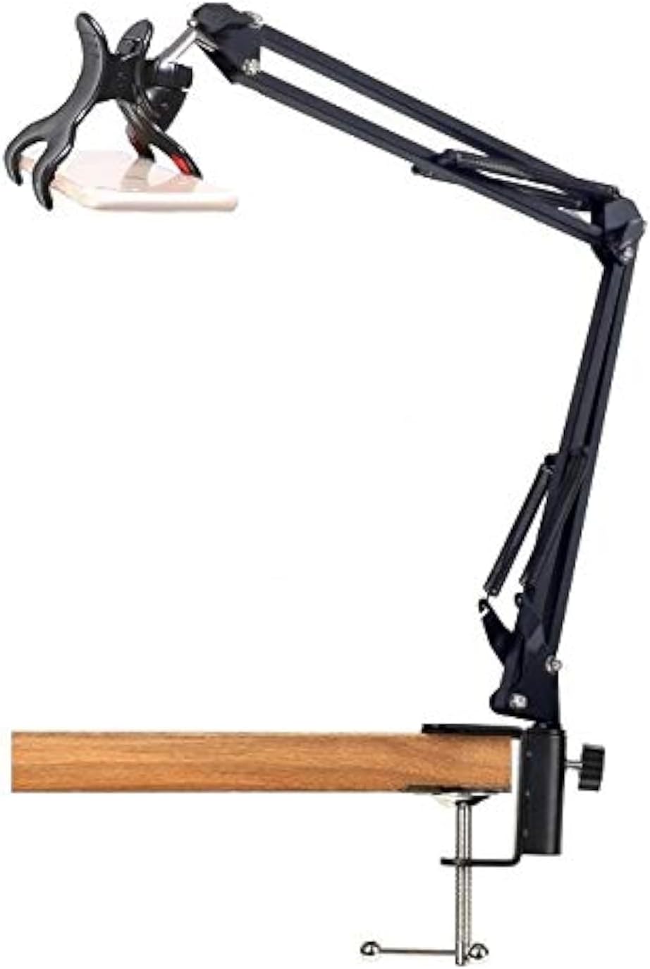 AceTaken 33'' Articulating Arm Phone Mount Stand for Baking Crafting Demo Videos/Live Streaming (Compatible with 4-6.5'' Screen Smartphone)
