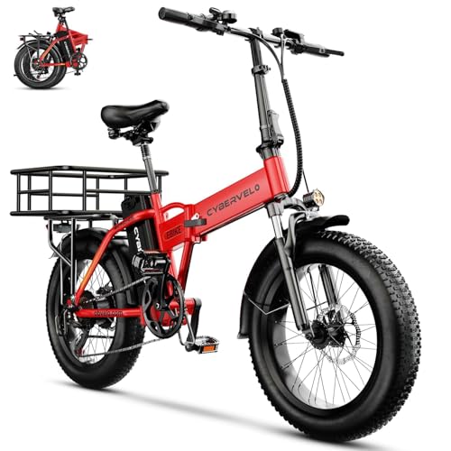 Image of 1000W Folding Electric Bike, 48V 20.8AH Large Removable Battery E-Bike, 30+MPH, 80 Miles Max Range, 20 inch Fat Tire Electric Bike for Adults, Adult Electric Bicycles for Commute