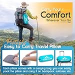 Travel Pillow for Sleeping Camping, Memory Foam Small Pillow with Breathable Cover for Backpacking, Airplane, Car (15.5 X 12 Inch) - Image 5