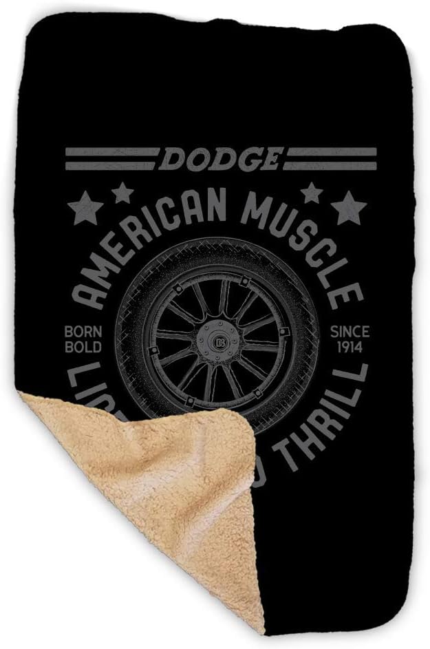 Dodge American Muscle Sherpa Blanket - 37" x 57"