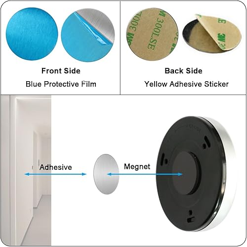 Miniatura 4 de 6 piezas de luz nocturna con sensor de movimiento para interiores, inalámbrica, funciona con pilas, luces de paso inalámbricas para debajo del