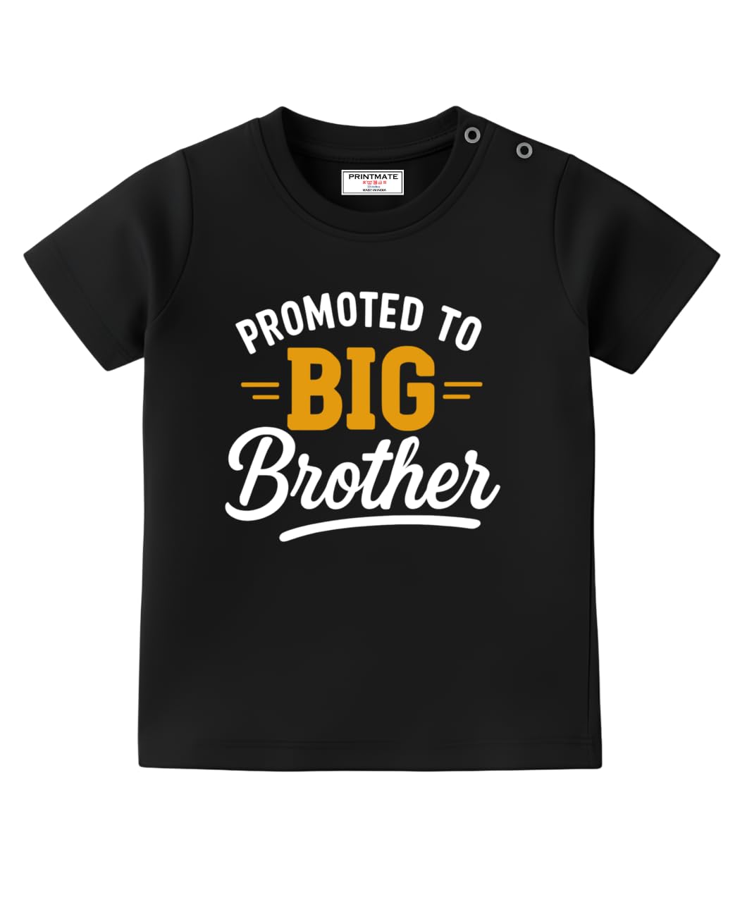 Promoted to Big Brother Printed Pure Cotton Soft Fabric Unisex Tshirt for Kids B4-picture-31