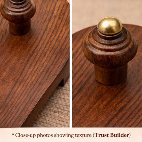 Image of Traditional Wooden Paduka (Khadau) | Handcrafted Wooden Sandals for Pooja, Temple, Meditation & Daily Worship | Wooden Footwear for Men & Women