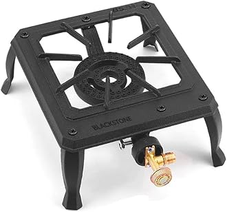 Blackstone Cast Iron Heavy Duty Outdoor Burner – High-Performance Stove for Grilling, Camping, and Tailgating (SINGLE BURNER)