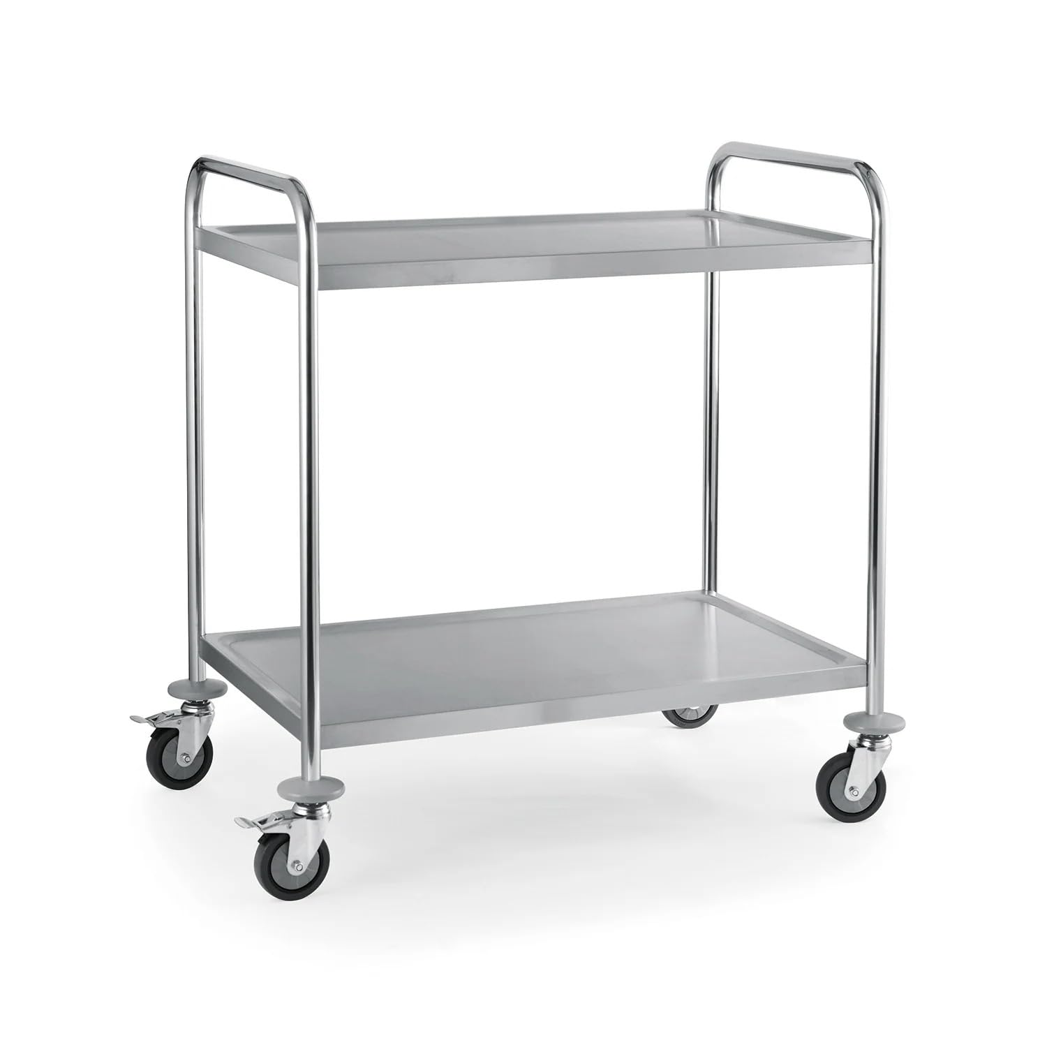 Stainless Steel 2 Tier Serving Trolley Large