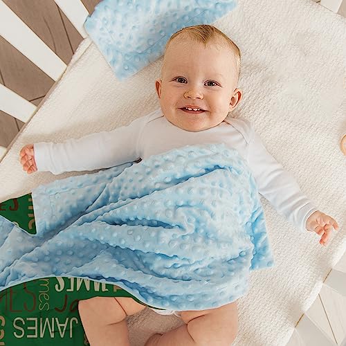 Image of Custom Baby Blanket - Personalized Names Design - Soft Plush Blanket with Double Layer Dotted Backing for Boys Girls Color21(47x60 inches)