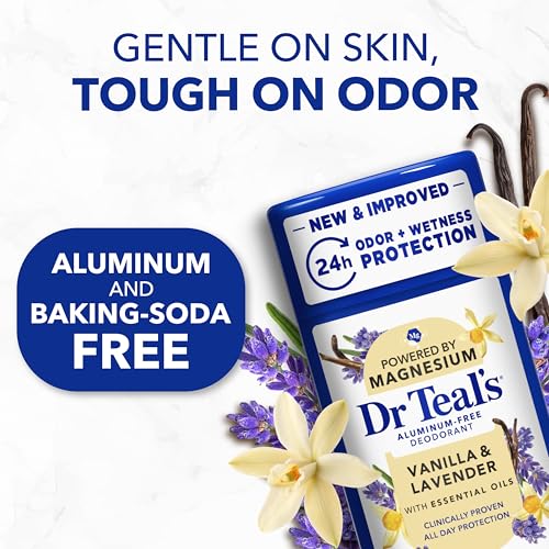 Dr Teal's Aluminum-Free Deodorant, Vanilla & Lavender with Essential Oils, 2.5 oz (Pack of 3) - image 4
