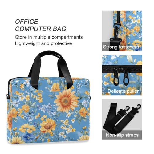 Funda para portátil de 15.6 pulg con asa y correa azul miniatura 6