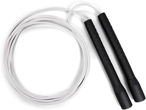 Miniatura 10 de Elite Jumps - Cuerda de saltar para principiantes con asas largas, cómodo agarre de espuma, cuerda de PVC para fitness, entrenamiento cardiovascular