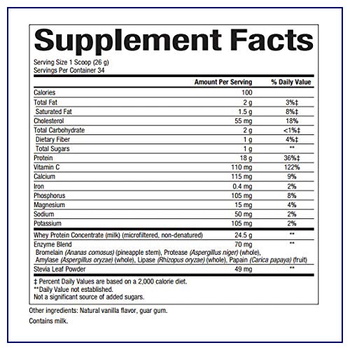 Whey Factors By Natural Factors, Grass Fed Whey Protein Concentrate, Aids Muscle Development And Immune Health, French Vanilla, 2 Lb #TOP1