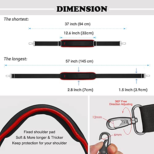Image of ZINZ Bag Shoulder Strap, Padded Adjustable Shoulder Strap Replacement