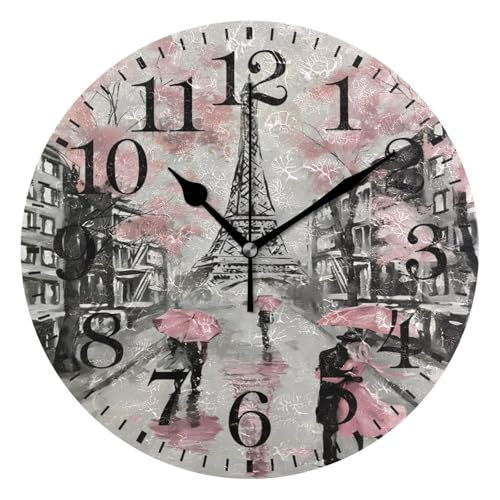 Best Canvas Eiffel Tower Wall Clocks