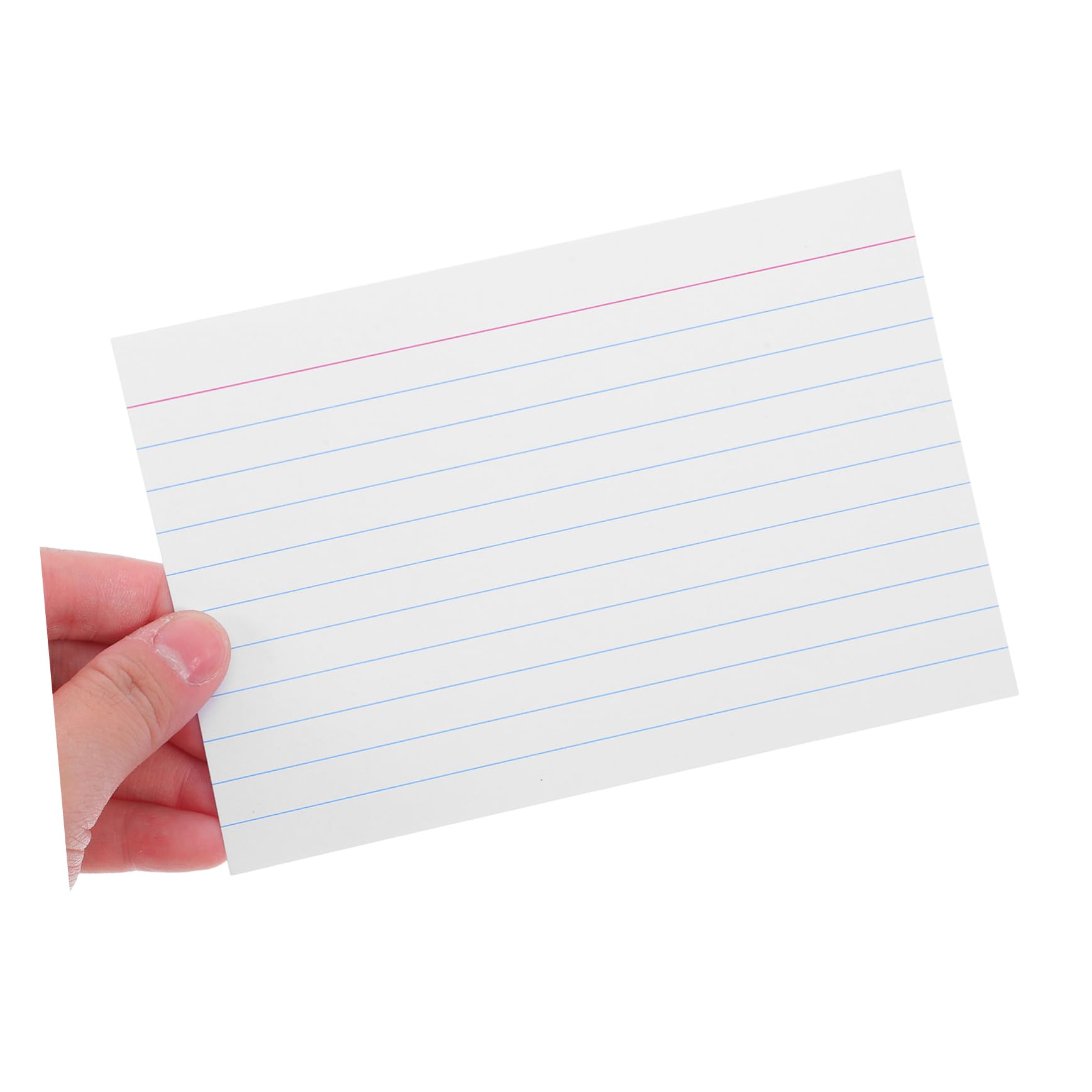 HOMSFOU 200 Dicke Horizontal Linierte Karteikarten aus Papier für Schule und Büro Glatte Schreiboberfläche Din Liniert für Lernen und Präsentationen