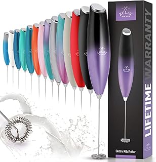 Zulay Powerful Milk Frother for Coffee with Upgraded Titanium Motor - Handheld Frother Electric Whisk, Milk Foamer, Mini Mixer & Coffee Blender Frother for Frappe, Latte, Matcha, No Stand - Silver