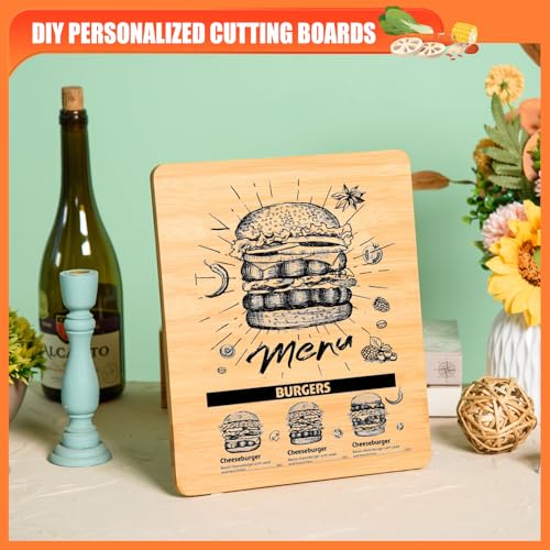 Set de 12 tablas para cortar de bambú 11.5x9.8 pulgadas miniatura 6