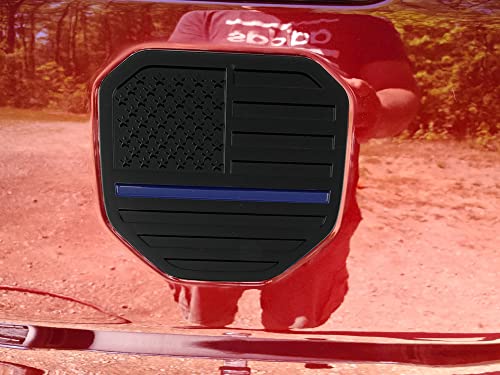 Image of CONGCONG Rear Tailgate American Flag Emblem Badge Compatible with 2019-2023 Dodge Ram 1500 /2500 /3500(Blue Line)