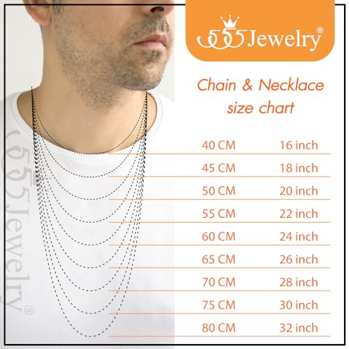 555Jewelry 1.2mm Stainless Steel Snake Chain Necklace for Men & Women, 16-28 Inch2