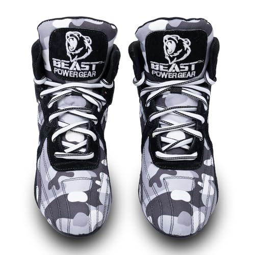 Beastpowergear Bodybuilding Weightlifting MMA Cross-Trainer & Wrestling Shoes Black/Blue2