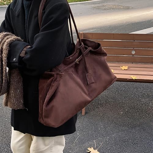 Sac en daim doux texturé haut de gamme avec grande capacité