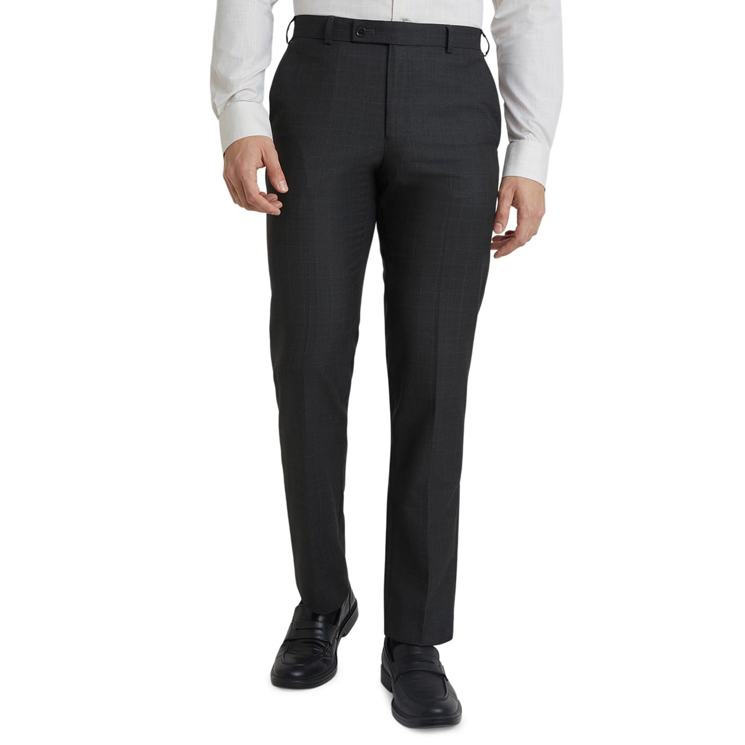 park avenue Men Regular Fit Solid Pattern Poly Viscose Blend Flat Front Formal Trouser-picture-17