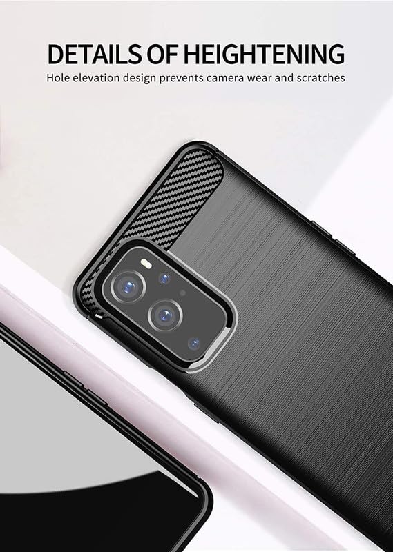 Image of Hybrid Carbon Fiber Back Case for Oneplus 9 (Black)